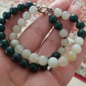 Natural jade beaded bracelets